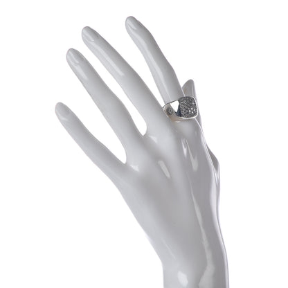 David Yurman Sterling Silver Diamond Mens 12mm Signet Ring 60 9 2 of 6