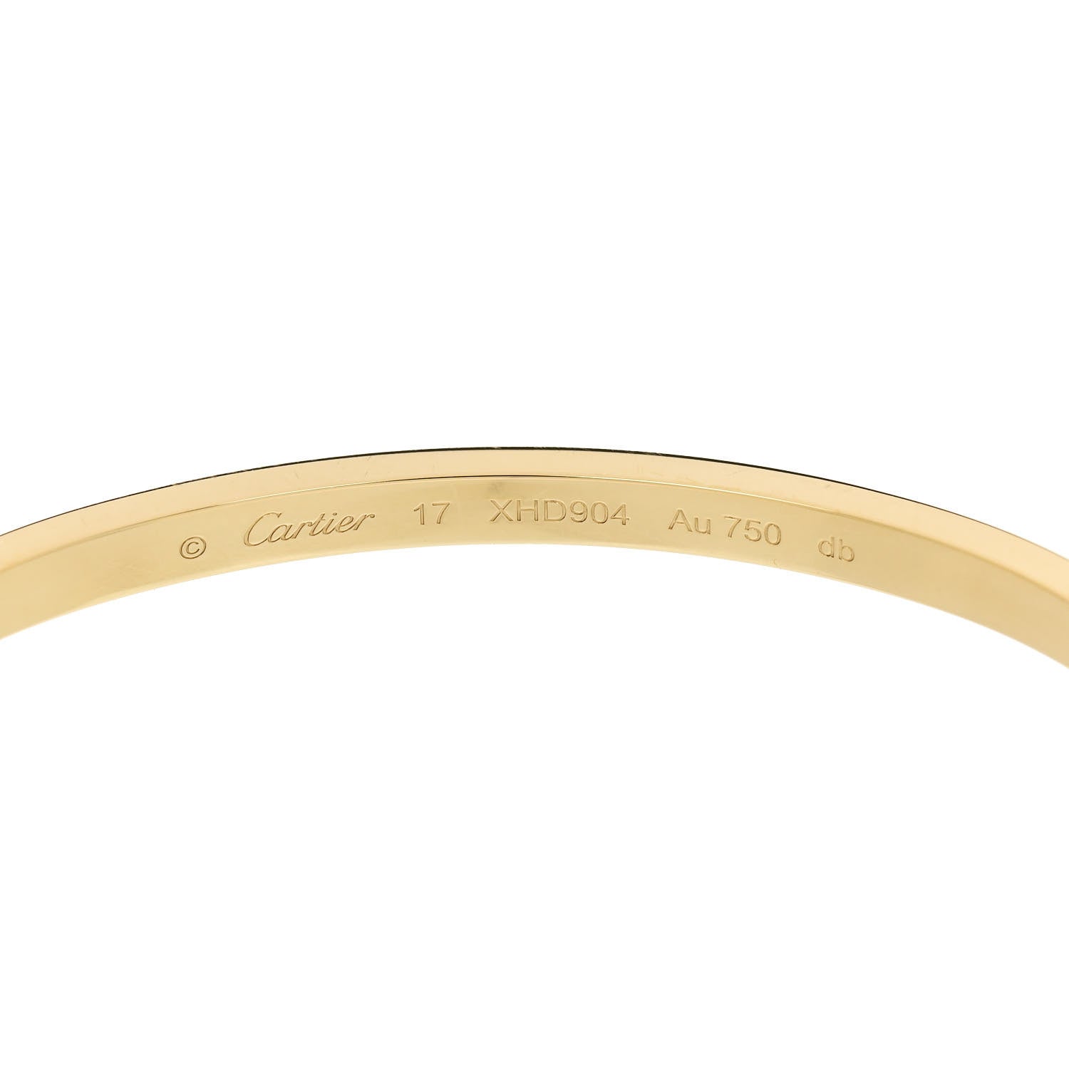 Cartier 18K Yellow Gold Small LOVE Bracelet 17 6 of 8