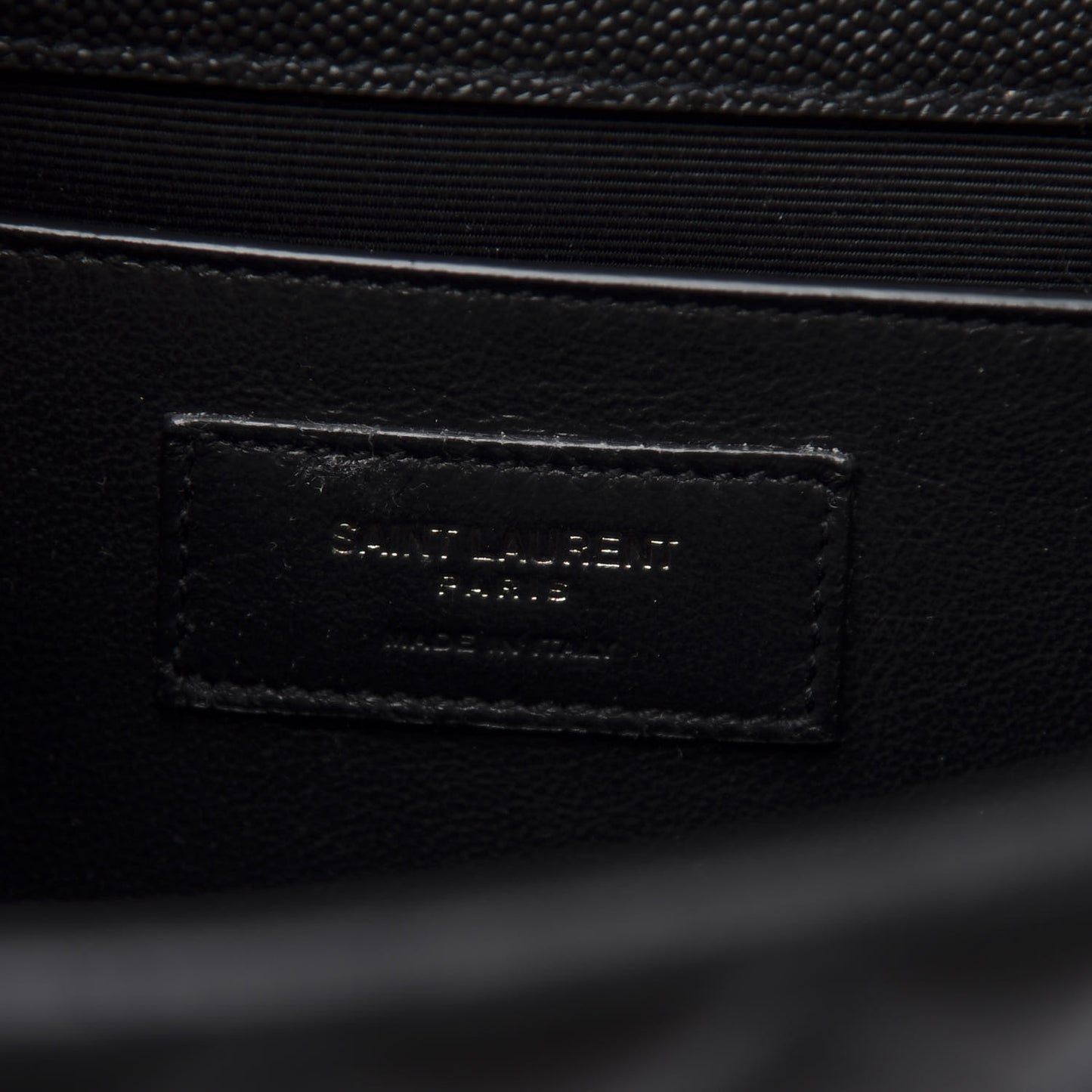 Grain De Poudre Textured Mixed Matelasse Triquilt Medium Monogram Satchel Black