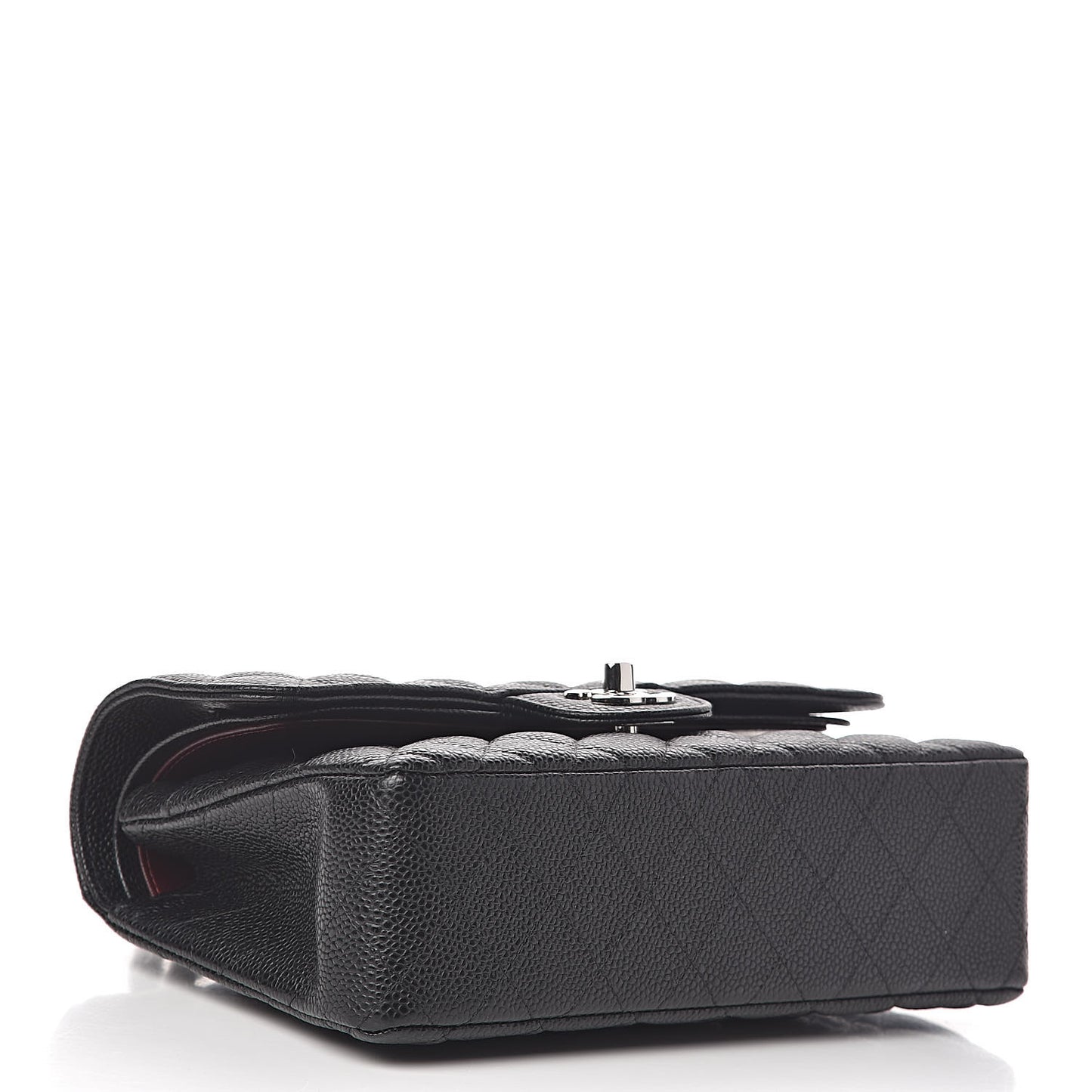 Caviar Quilted Small Double Flap Black