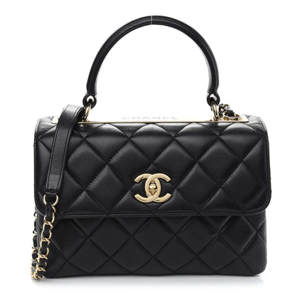 Chanel Lambskin Quilted Small Trendy CC Dual Handle Flap Bag Black 1 of 9