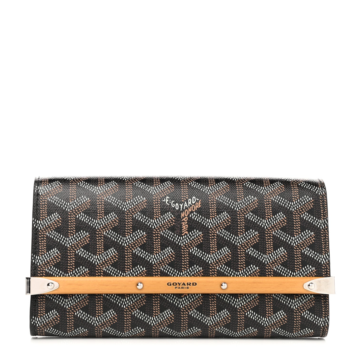Goyard Goyardine Monte Carlo Bois Clutch Black 1 of 11