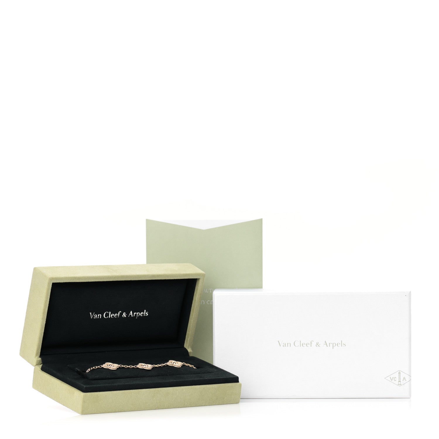 Van Cleef & Arpels 18K Yellow Gold 5 Motifs Vintage Alhambra Bracelet 5 of 5