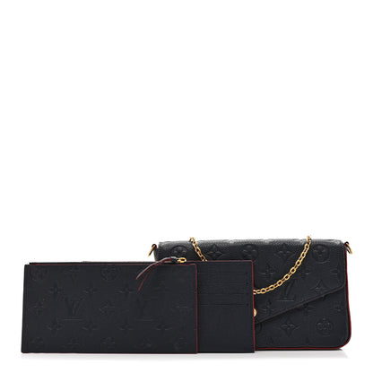 Louis Vuitton Empreinte Pochette Felicie Chain Wallet Marine Rouge 3 of 11