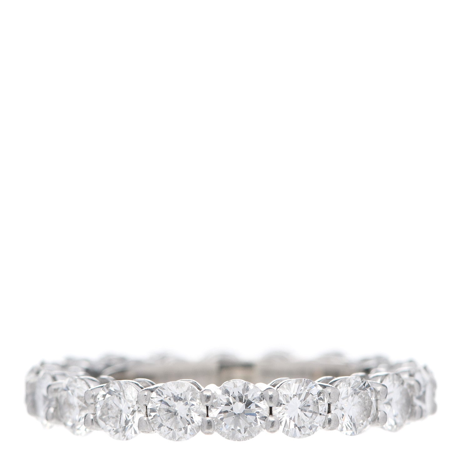 Tiffany Platinum Diamond 3.7mm Embrace Eternity Band Ring 53 6.5 3 of 6