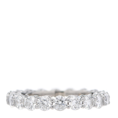 Tiffany Platinum Diamond 3.7mm Embrace Eternity Band Ring 53 6.5 3 of 6