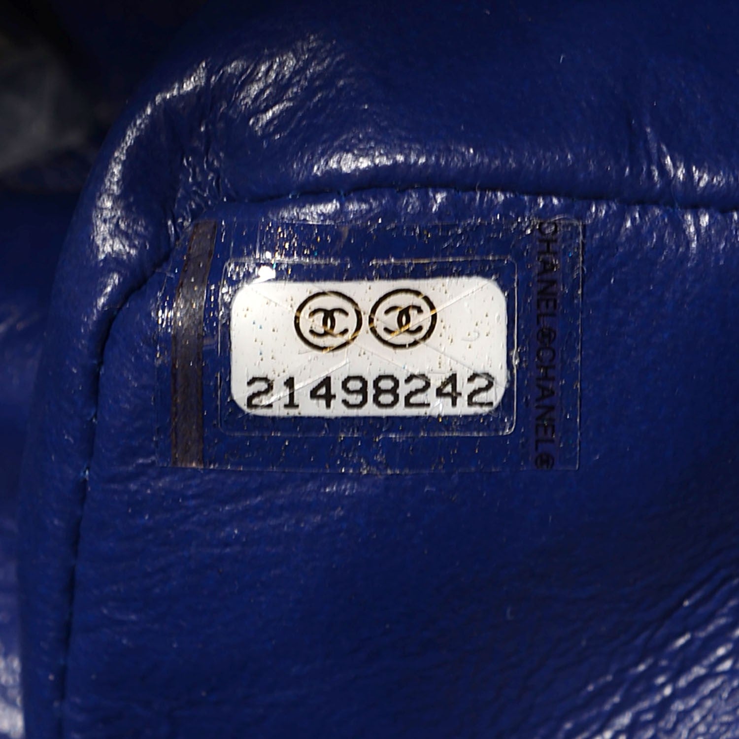 Chanel Velvet Quilted Mini Rectangular Flap Dark Blue 8 of 8