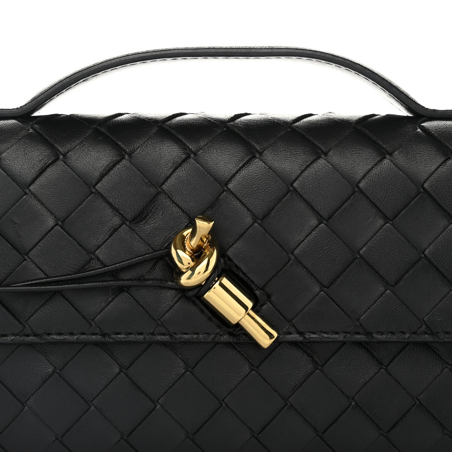 Bottega Veneta Nappa Intrecciato Long Andiamo Top Handle Clutch Black 8 of 12