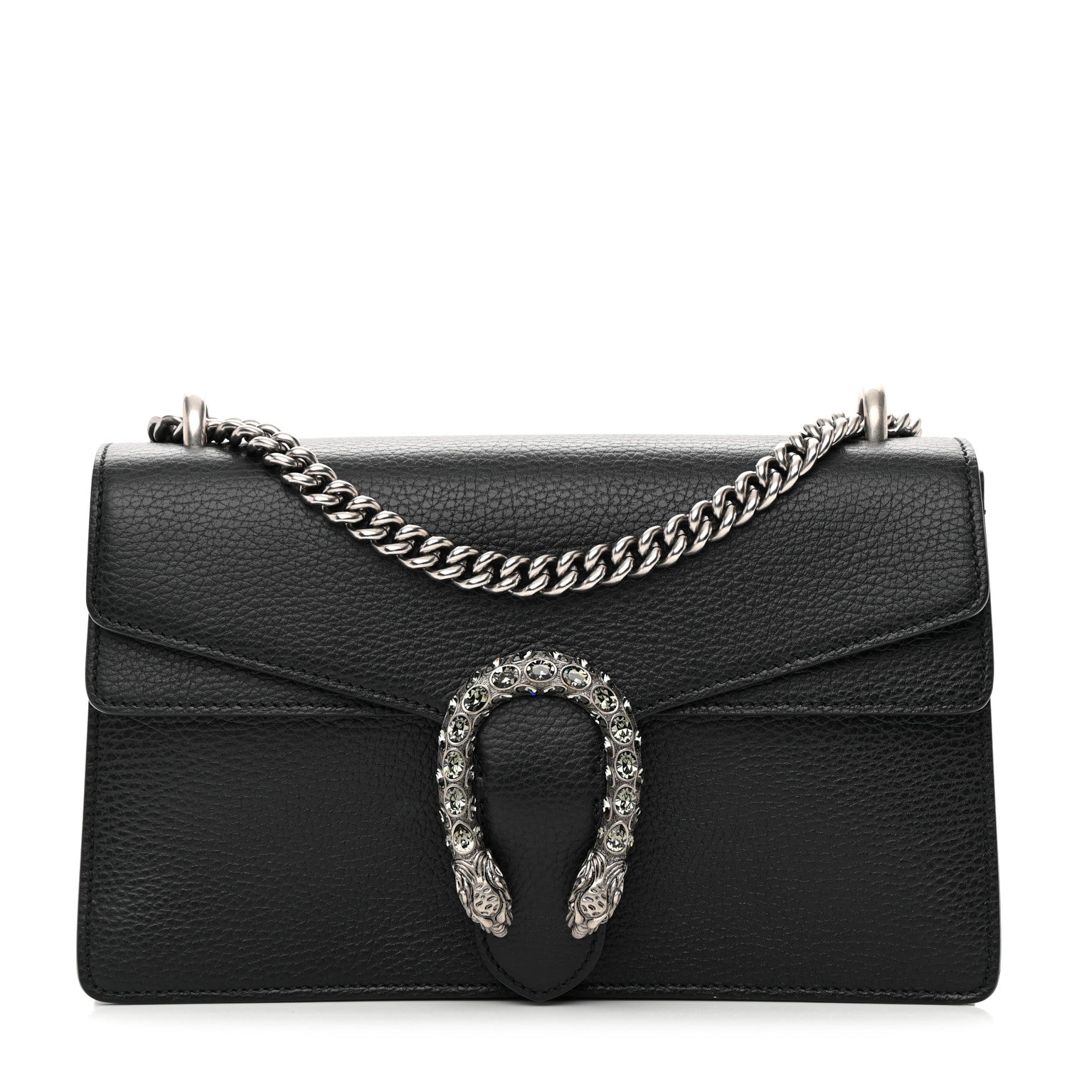 Gucci Pebbled Calfskin Small Dionysus Shoulder Bag Black 1 of 13