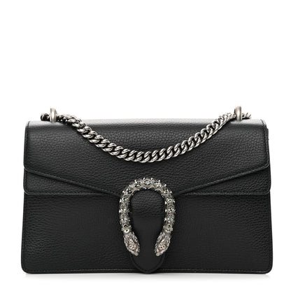 Gucci Pebbled Calfskin Small Dionysus Shoulder Bag Black 1 of 13