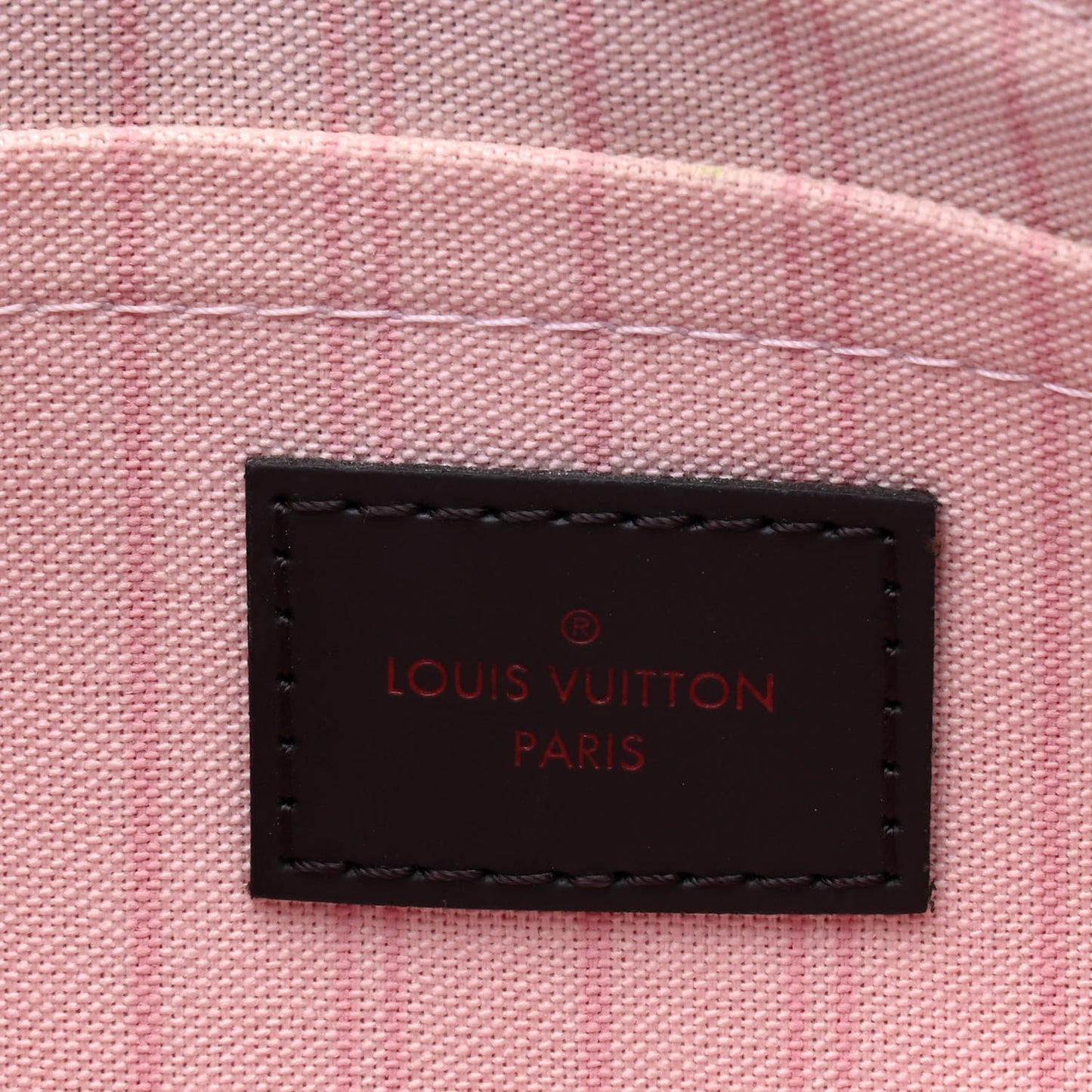 Damier Ebene Neverfull MM GM Pochette Rose Ballerine
