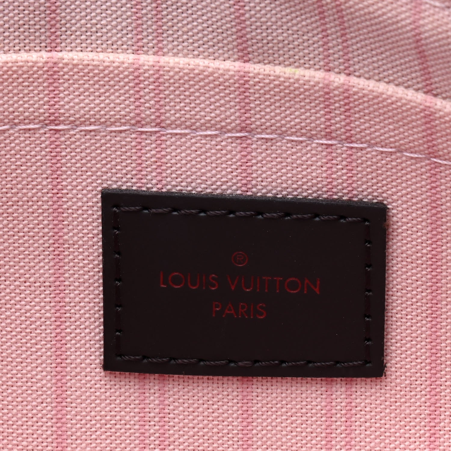 Louis Vuitton Damier Ebene Neverfull MM GM Pochette Rose Ballerine 4 of 4