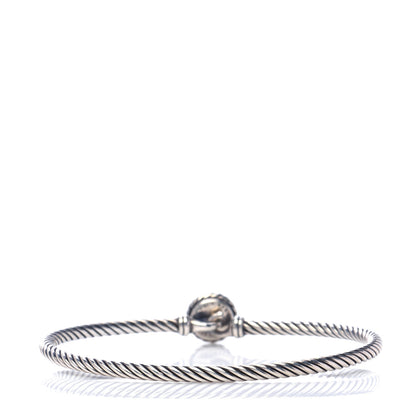 David Yurman Sterling Silver 18K Yellow Gold 3mm Chatelaine Bracelet 3 of 6