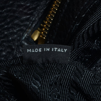 Prada Vitello Daino Side Zip Hobo Nero Black 9 of 12