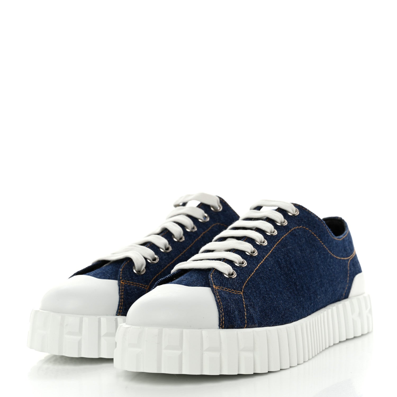 Hermes Denim Womens Cross Sneakers 36 Bleu 3 of 8