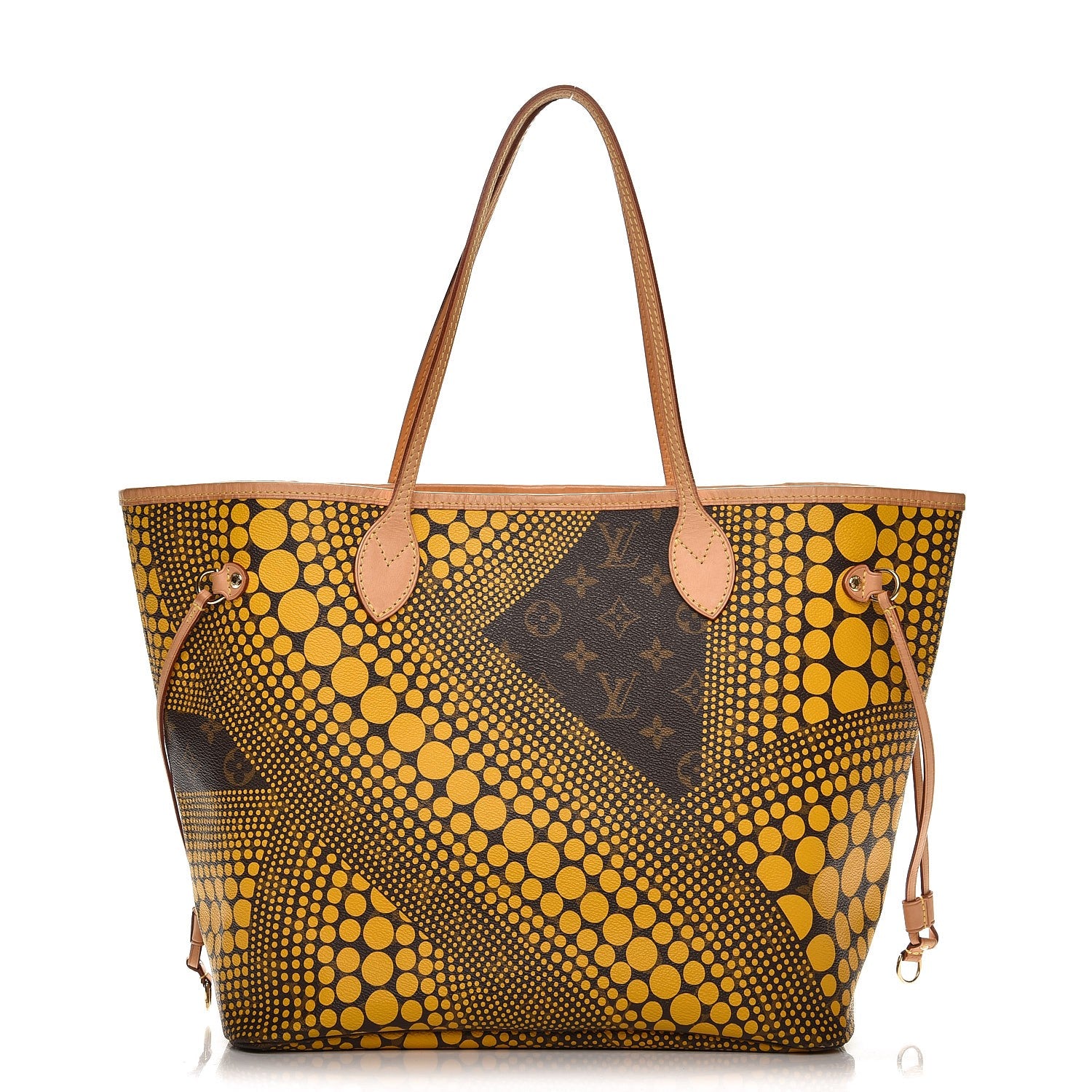 Louis Vuitton Monogram Kusama Waves Neverfull MM Yellow 1 of 11