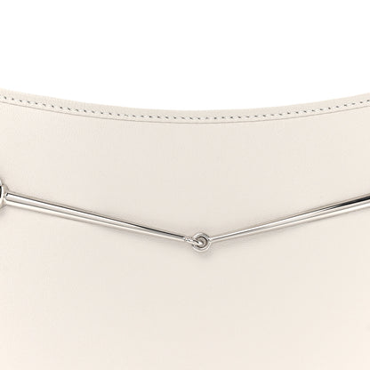 Gucci Calfskin Horsebit Slim Shoulder Bag White 8 of 13