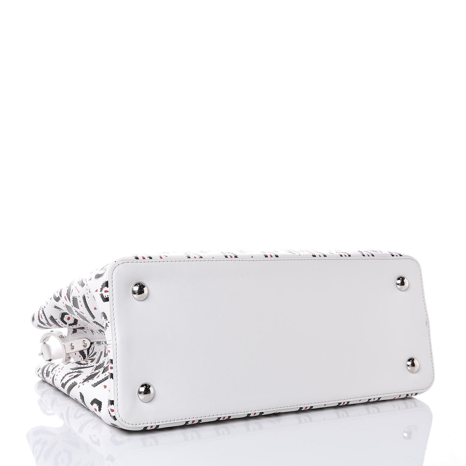 Louis Vuitton Calfskin Graphic Print Capucines MM 4 of 9