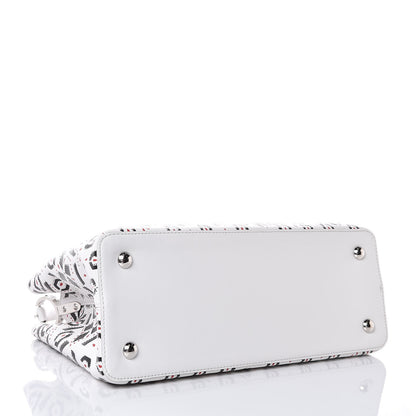 Louis Vuitton Calfskin Graphic Print Capucines MM 4 of 9