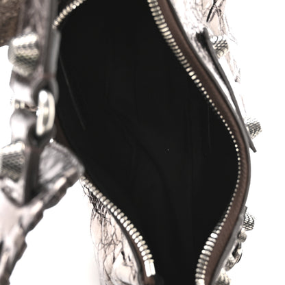 Balenciaga Metallic Agneau Arena Le Cagole Shoulder Bag XS  Dark Bronze 5 of 10