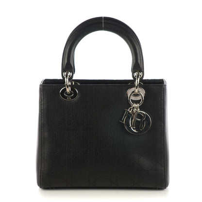Christian Dior Calfskin Cannage Stitched Medium Lady Dior Black 1 of 7
