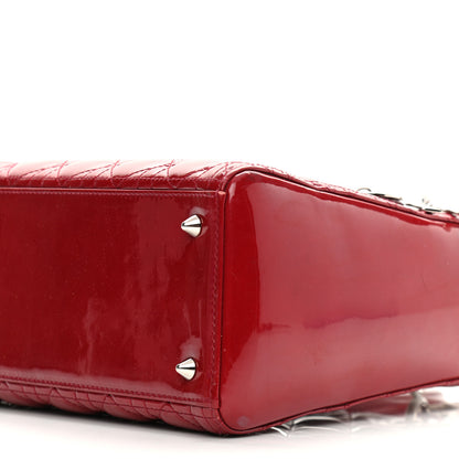 Christian Dior Patent Cannage Medium Lady Dior Red 10 of 10
