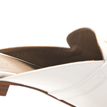 Hermes Calfskin Oz Mules 38 White 6 of 9