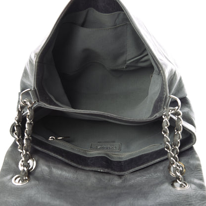 Chanel Shiny Lambskin Quilted Medium Trianon Messenger Flap Gris Fonce 5 of 11