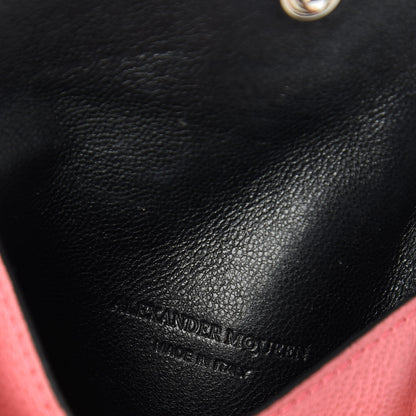 Alexander McQueen Calfskin Insignia Envelope Card Holder Pink Red 6 of 8