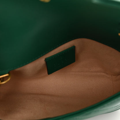 Gucci Calfskin Matelasse Super Mini GG Marmont Shoulder Bag Emerald Green 5 of 11
