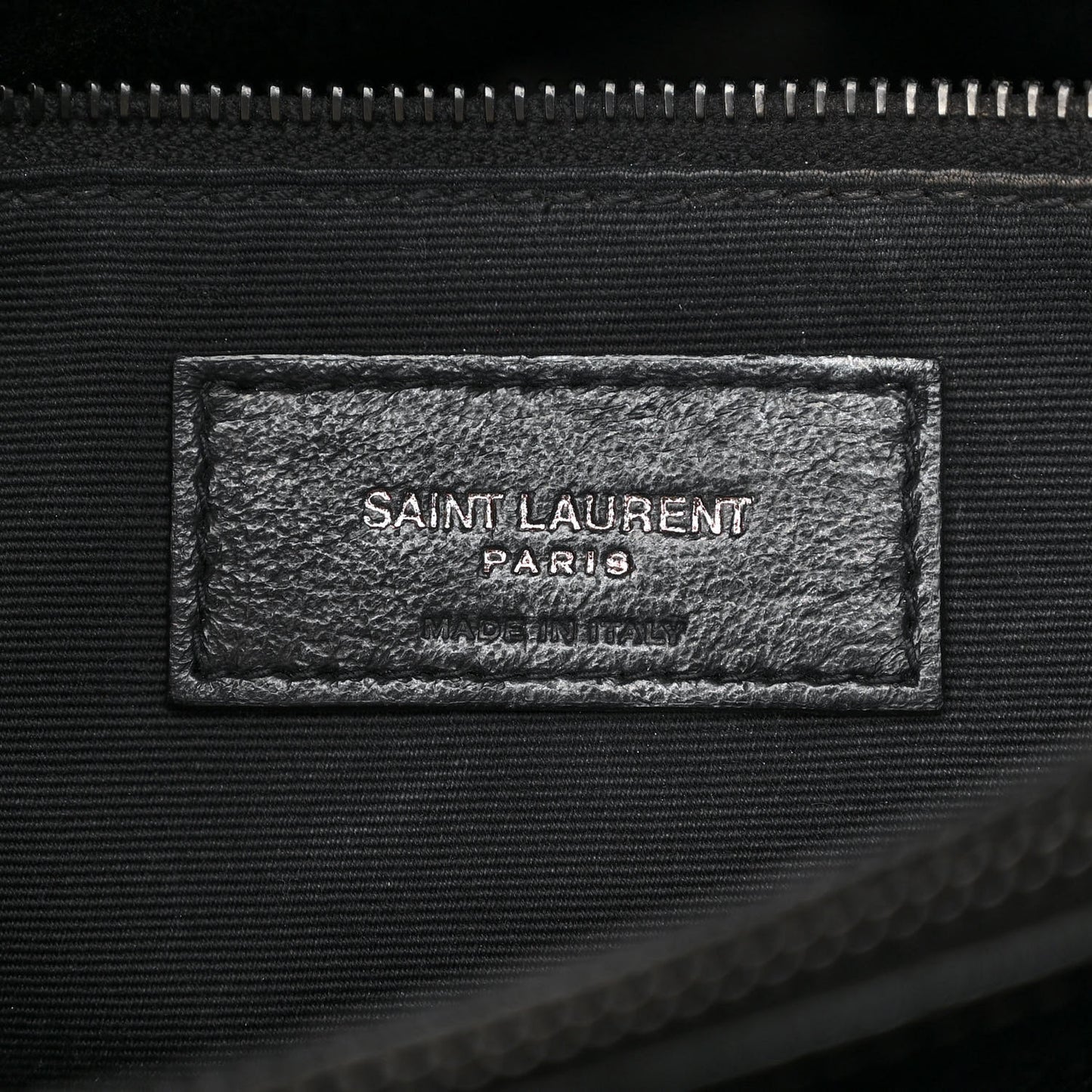 Calfskin Y Quilted Monogram Monochrome Medium Loulou Chain Satchel Black