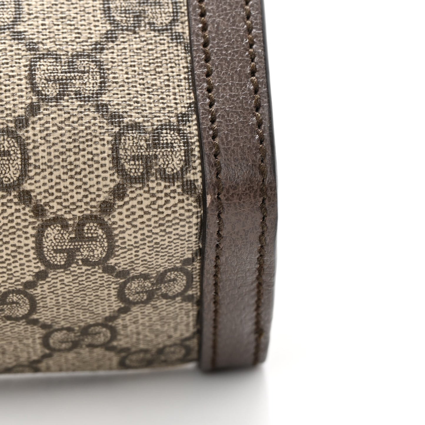 GG Supreme Monogram Web Small Ophidia Chain Shoulder Bag Brown