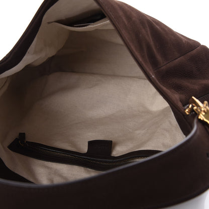 Gucci Nubuck Ribot Horse Heads Hobo Brown 5 of 8