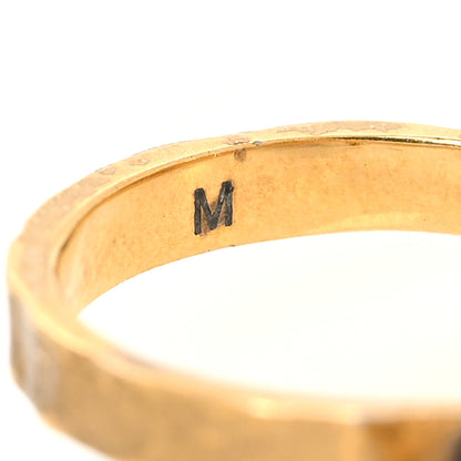 Christian Dior Pearl Dangle Leo Zodiac Ring M Aged Gold 4 of 4