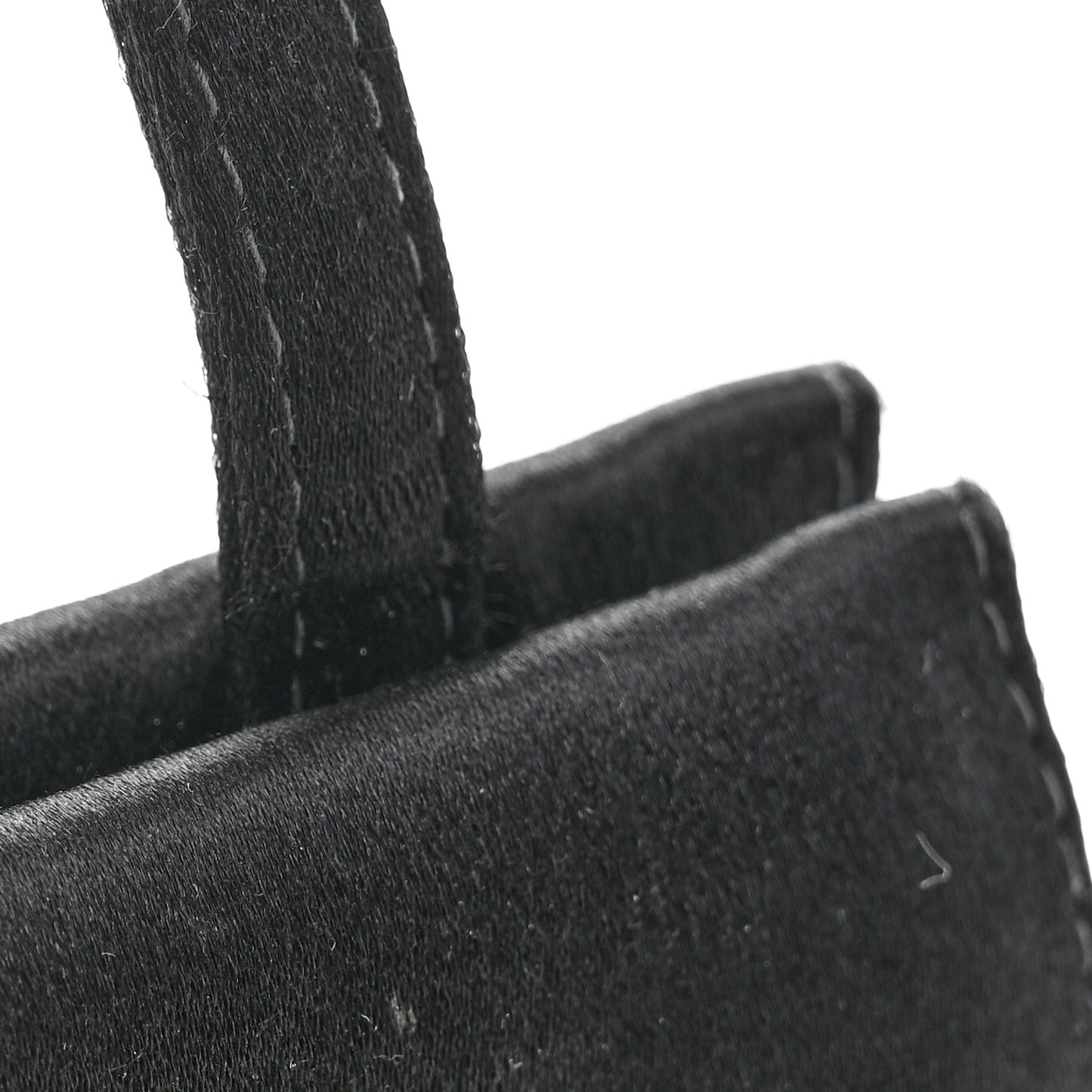 Satin Crystal Small Camellia Evening Bag Black