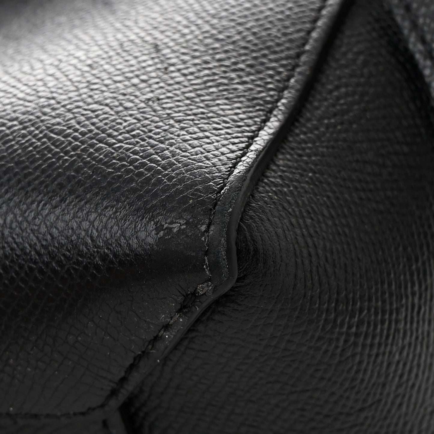 Grained Calfskin Micro Belt Bag Black