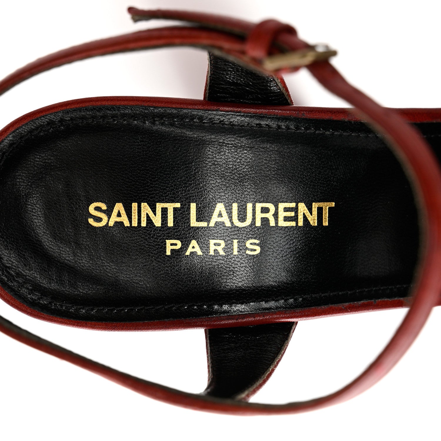 Saint Laurent Vendome Bianca 85 Platform Sandals 37.5 Pomerol 6 of 11