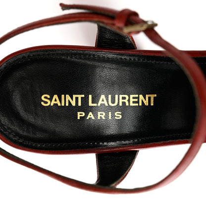 Saint Laurent Vendome Bianca 85 Platform Sandals 37.5 Pomerol 6 of 11