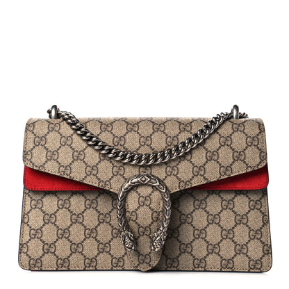 Gucci GG Supreme Monogram Small Dionysus Shoulder Bag Red 1 of 15