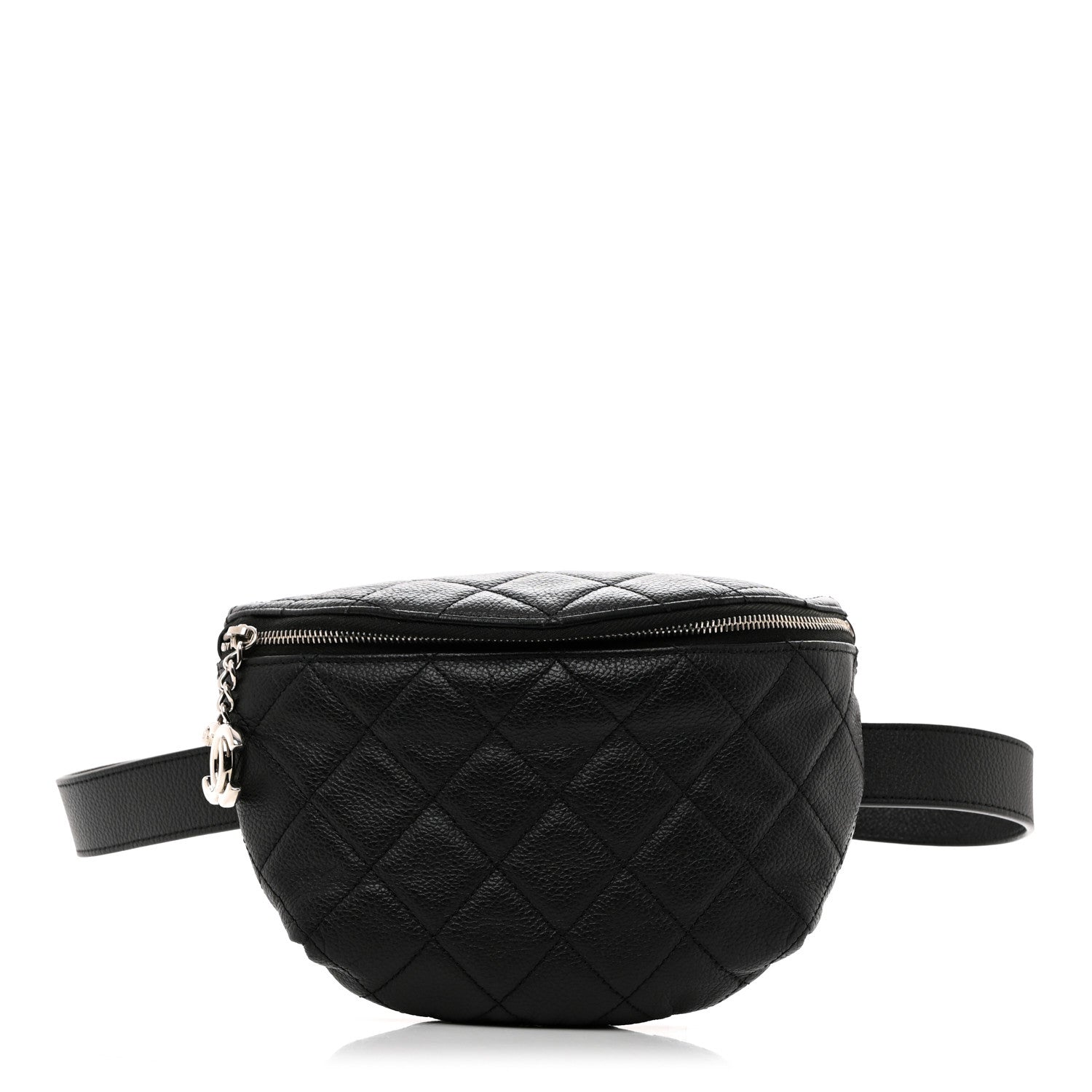 Chanel Grained Calfskin Quilted Waist Belt Bag Black 1 of 12