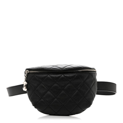 Chanel Grained Calfskin Quilted Waist Belt Bag Black 1 of 12