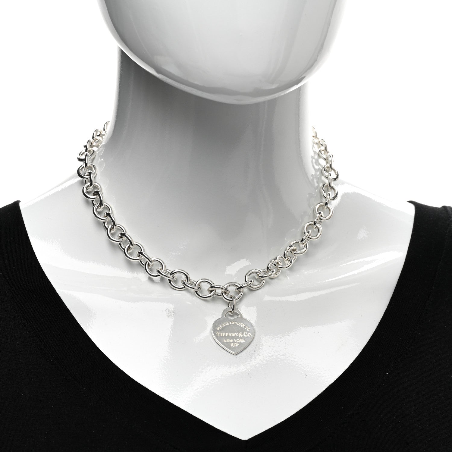 Tiffany Sterling Silver Return to Tiffany Heart Tag Pendant Necklace 2 of 4