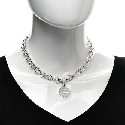 Tiffany Sterling Silver Return to Tiffany Heart Tag Pendant Necklace 2 of 4