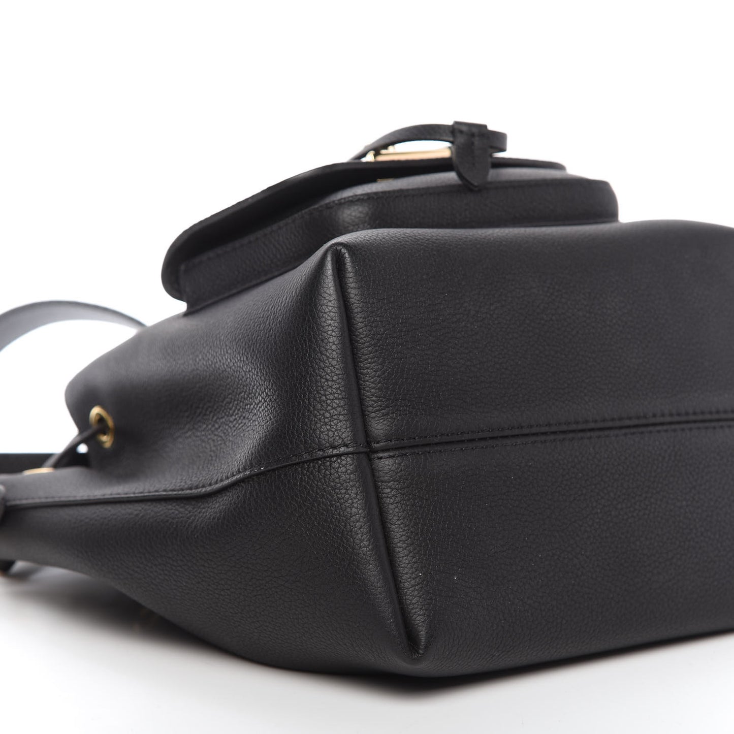 Calfskin Lockme Bucket MM Black