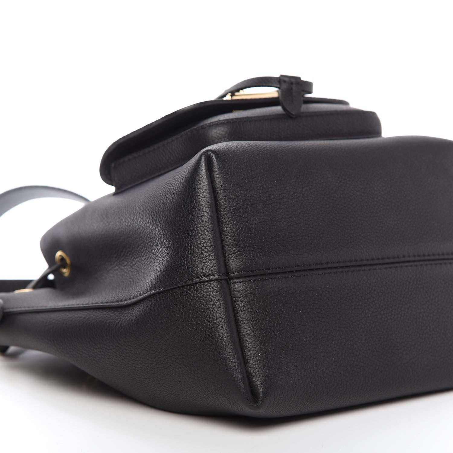 Louis Vuitton Calfskin Lockme Bucket MM Black 6 of 9