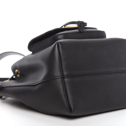 Louis Vuitton Calfskin Lockme Bucket MM Black 6 of 9