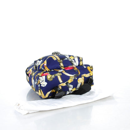 Versace Nylon Palazzo Medusa Belt Print Backpack Blue 4 of 6