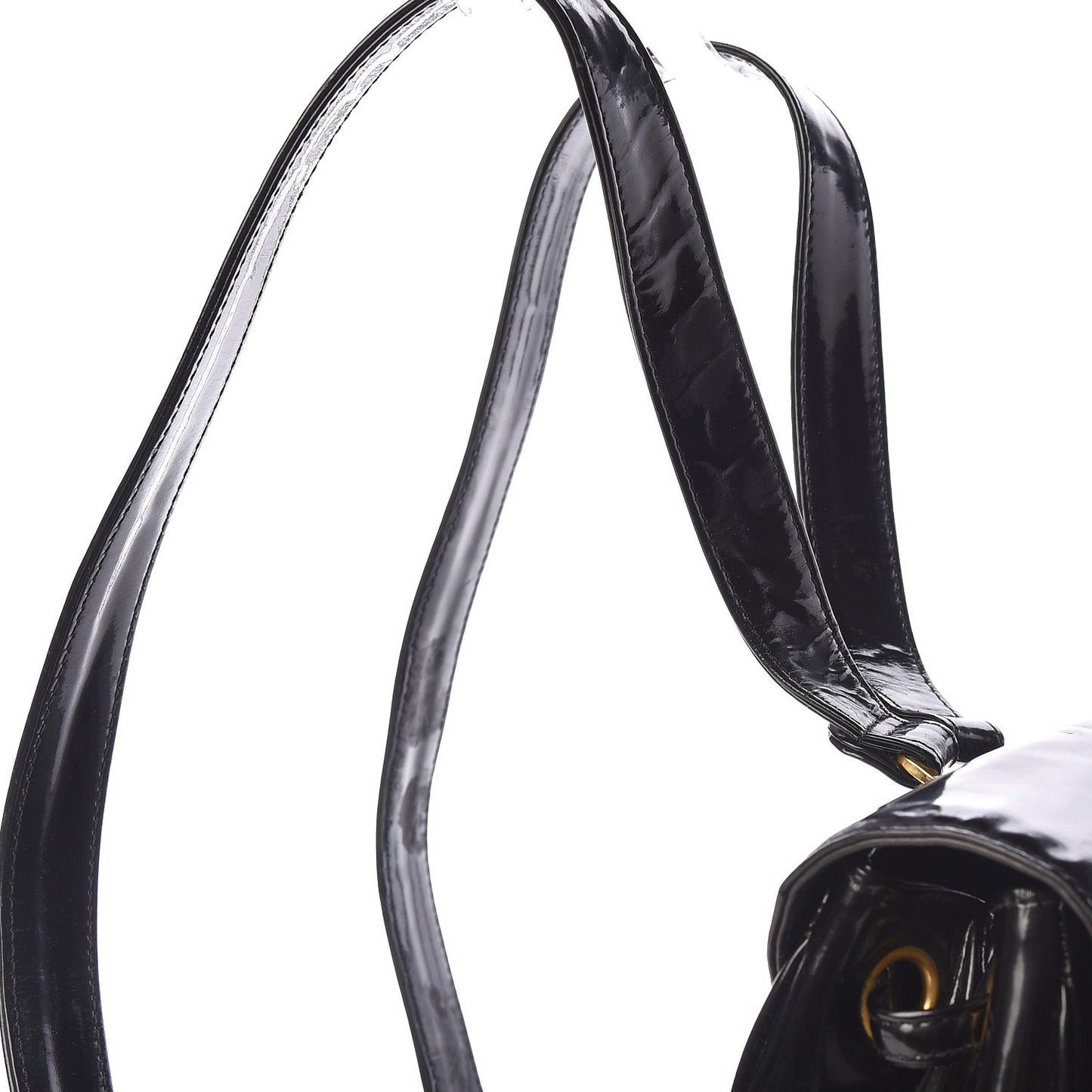 Vinyl CC Drawstring Backpack Black