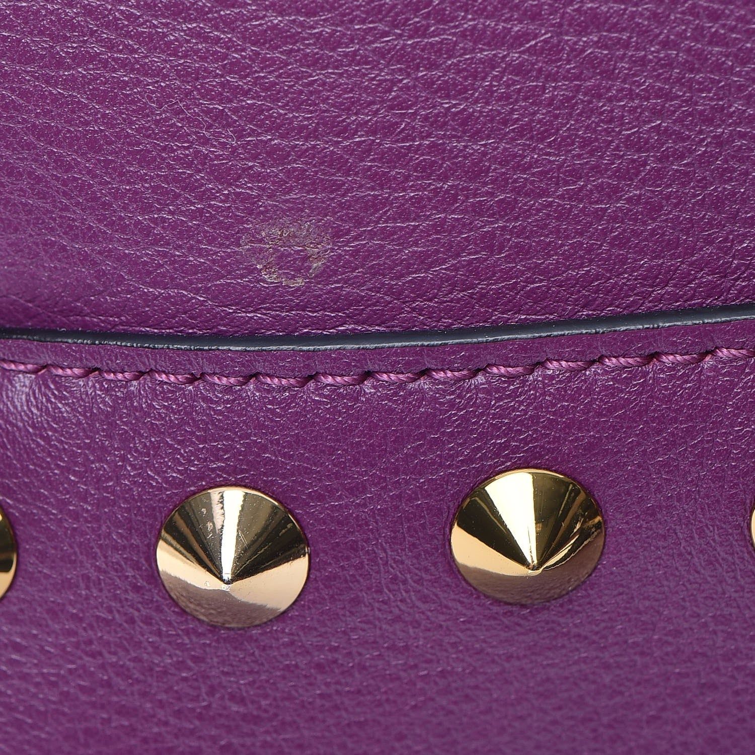 MCM Calfskin Mini Duchess Polke Studs Backpack Mystic Purple 12 of 14