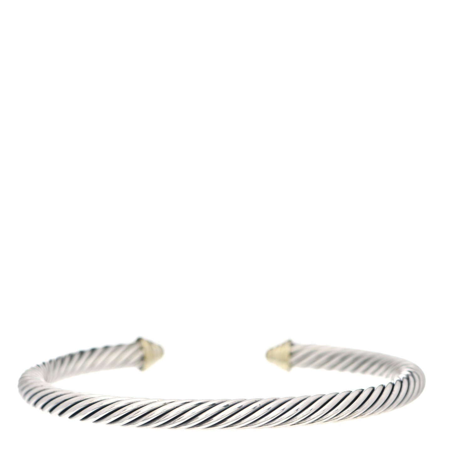 Sterling Silver 14K Yellow Gold 5mm Cable Classics Bracelet